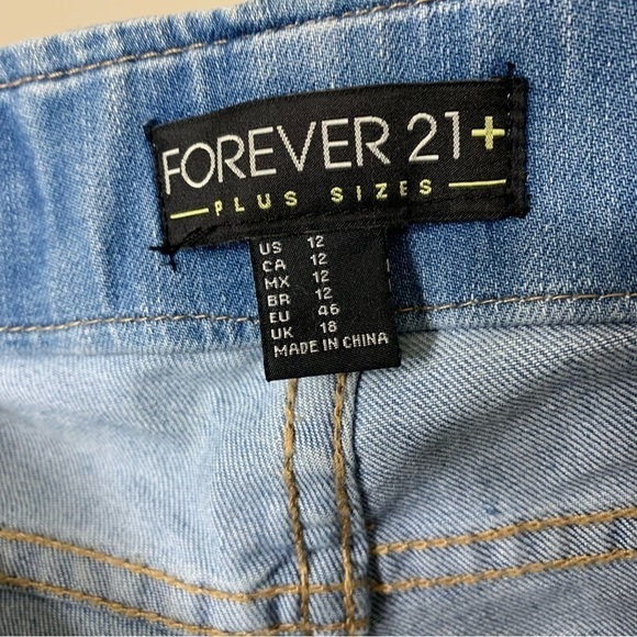 Retro Flare Leg Jeans Mid Rise Sz 12 Boho Light Blue Stretch Denim - Picture 6 of 9